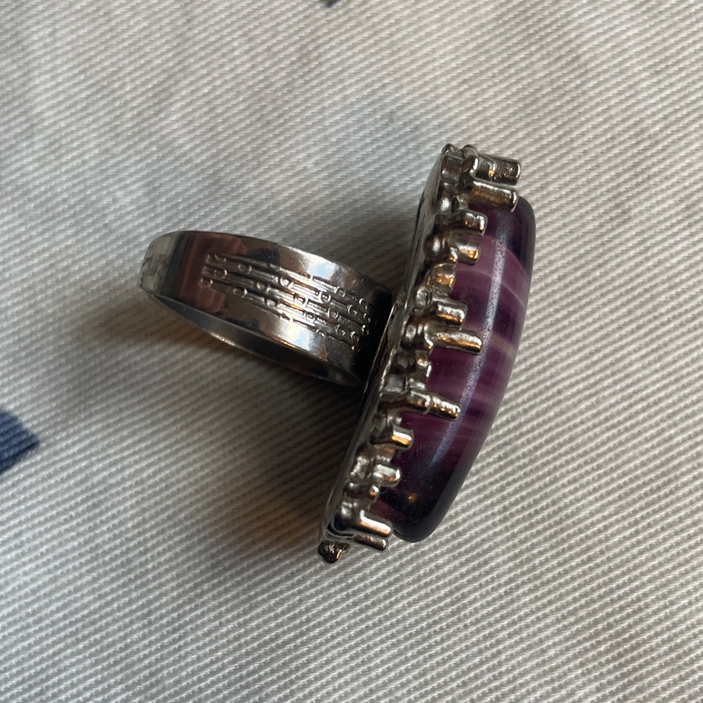 Purple Stone Statement Ring - image 3
